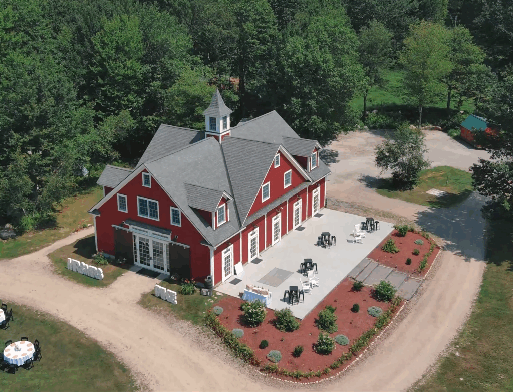 Humblebee Wedding Videography Cold Spring Farm, drone image of Cold Spring Farm